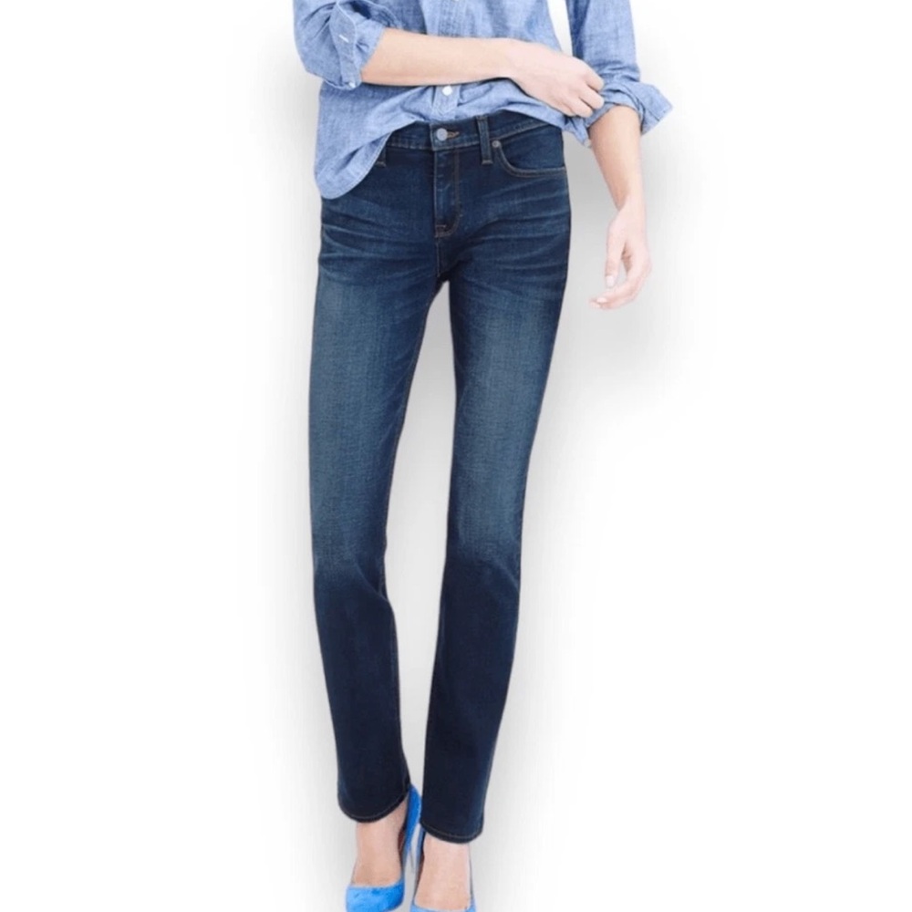 J. Crew Matchstick Jeans 27 Regular Women’s Mid Rise Slim Denim Blue Dark Wash